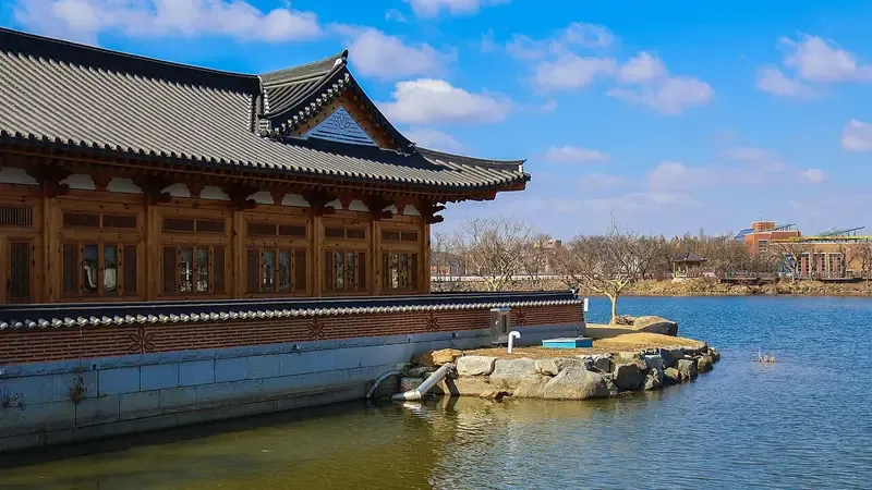 덕진호수 연꽃 군락지 수변 데크로드 및 생태산책로